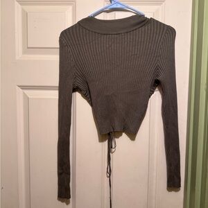 Rue21 Ribbed Long Sleeve Crop Top